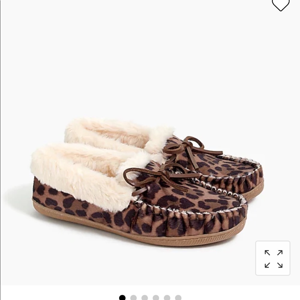 NWT J Crew Faux Fur Moccasin Slippers
